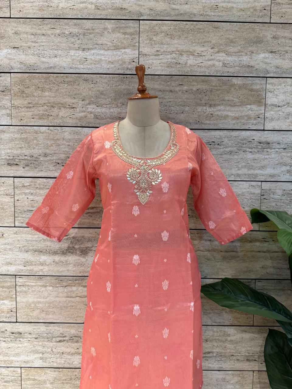 Festival Wear Pure Chanderi Silk Three Piece  Dupatta Set