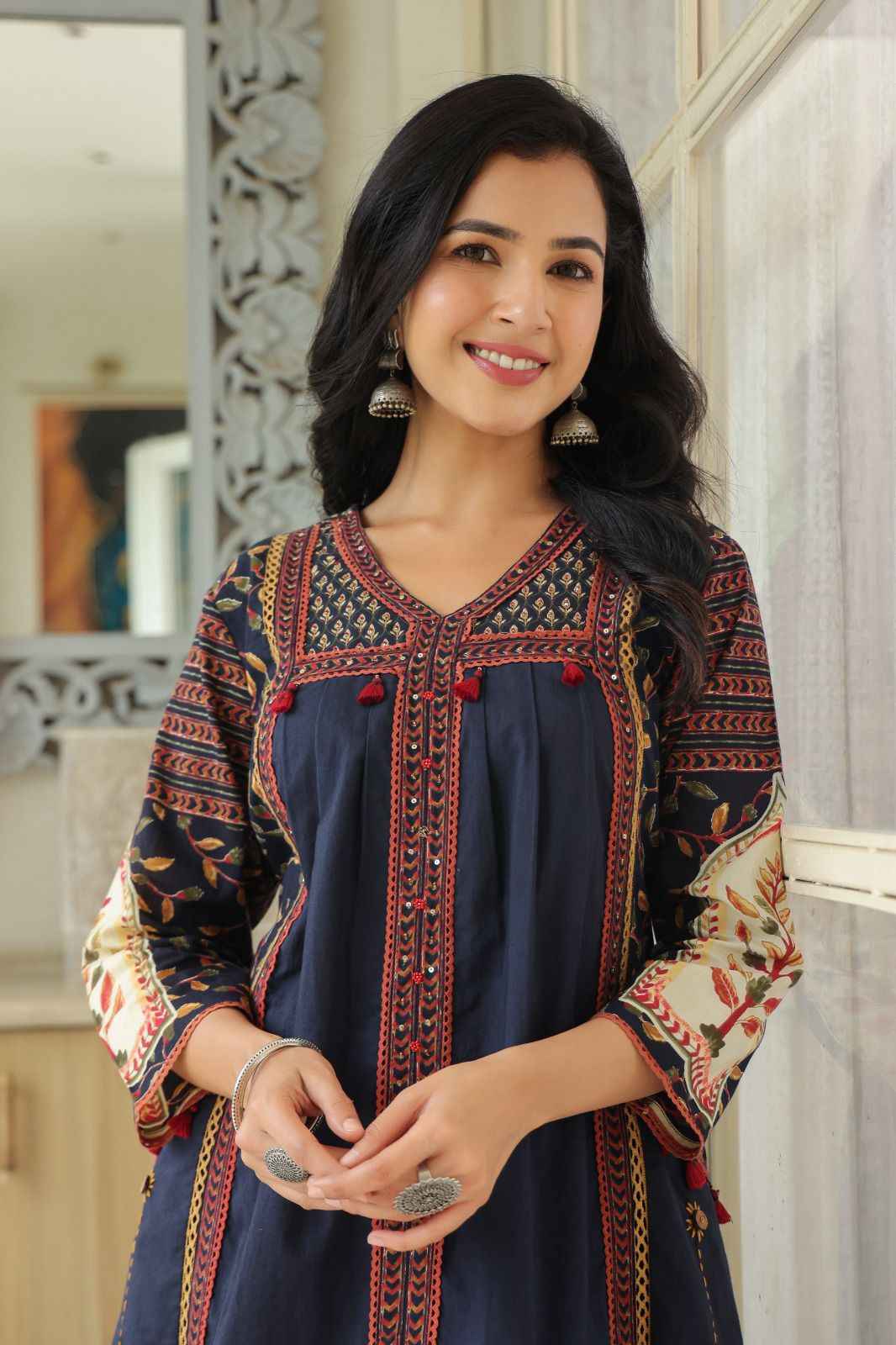 Pure Cotton Digital Print Two Piece Pant Set