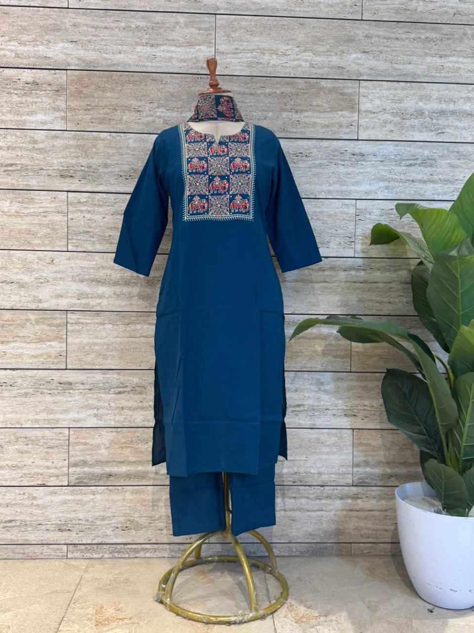 Pure Cotton Straight Dupatta Set CS085