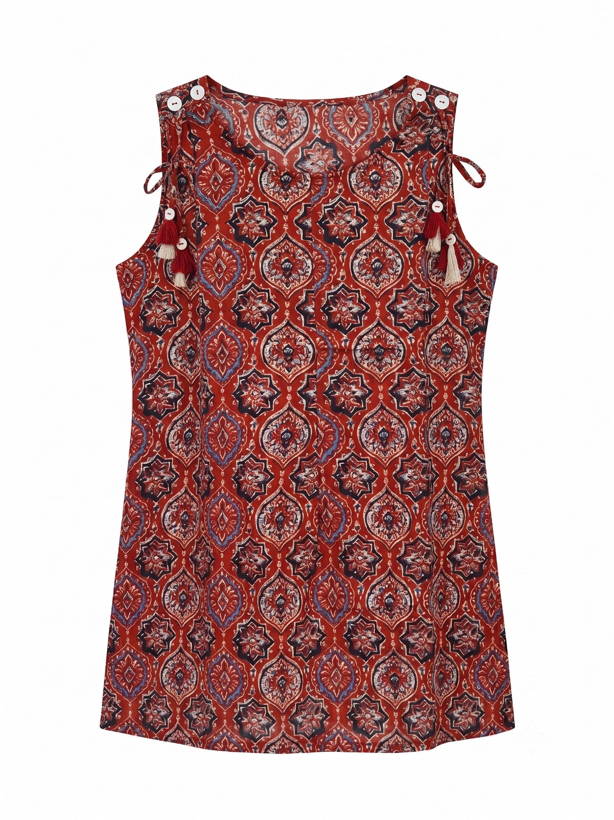 Printed Short Top In Cotton Fabric ST009