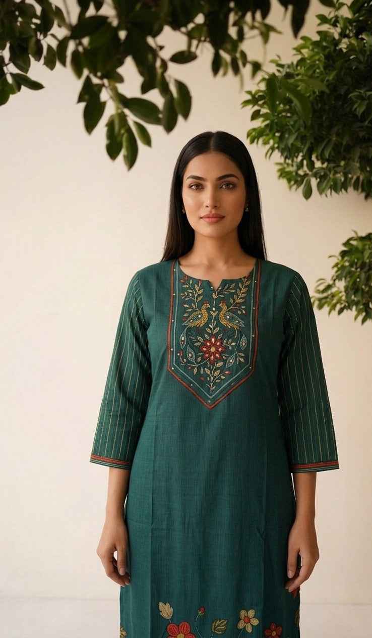 Pure Cotton Three Piece Dupatta Set CS0368