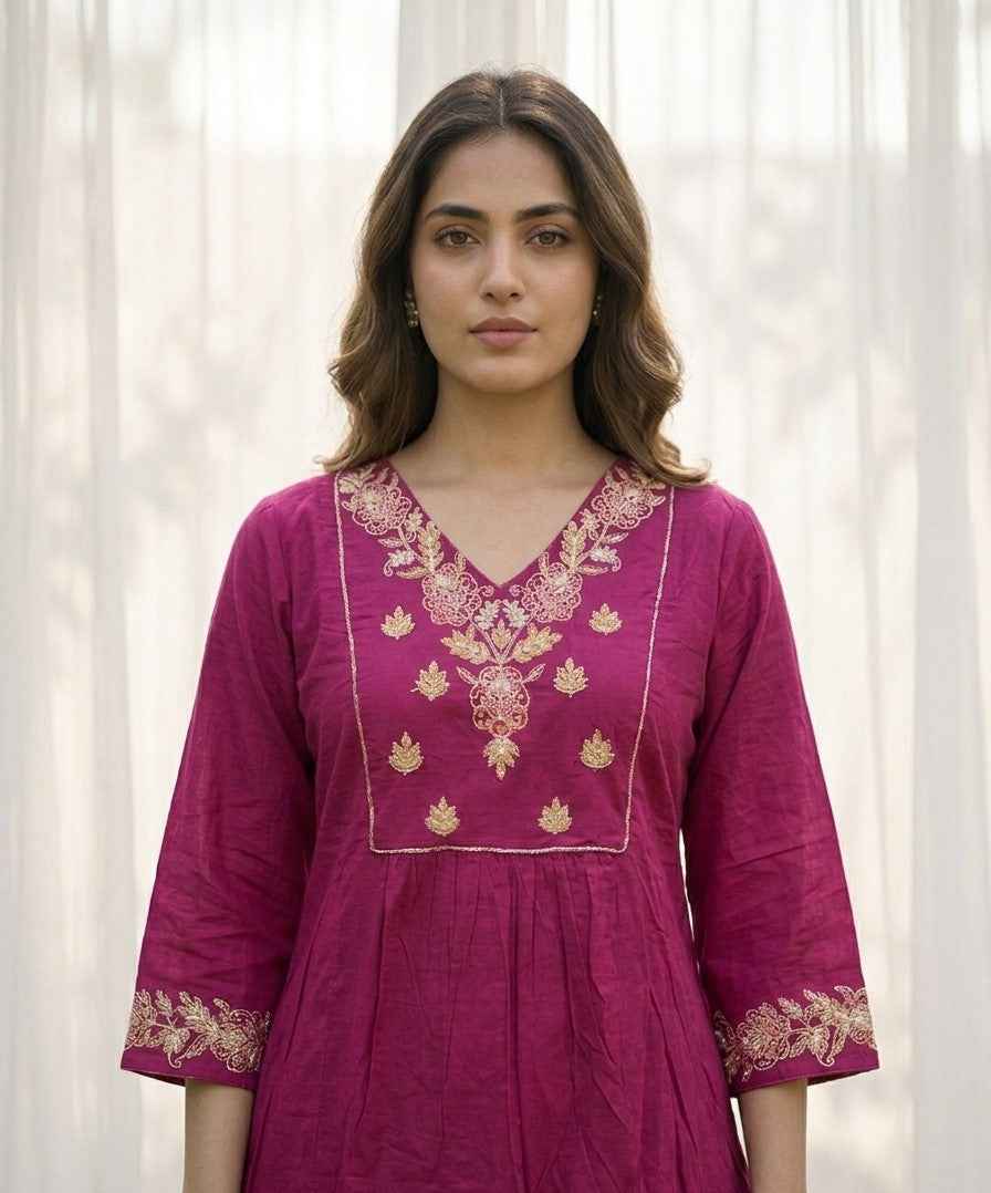 Pure Cotton Three Piece Dupatta Set