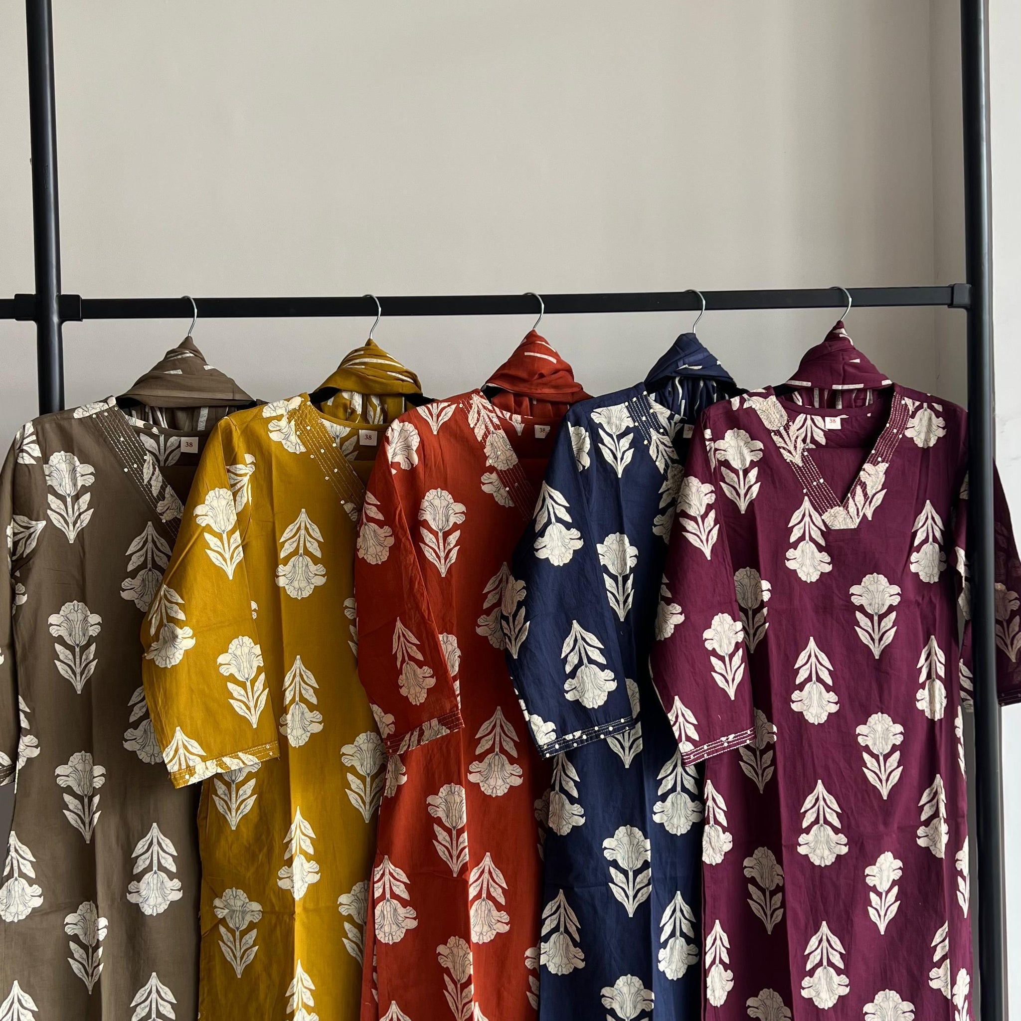 Pure cotton floral print Dupatta set CS0110