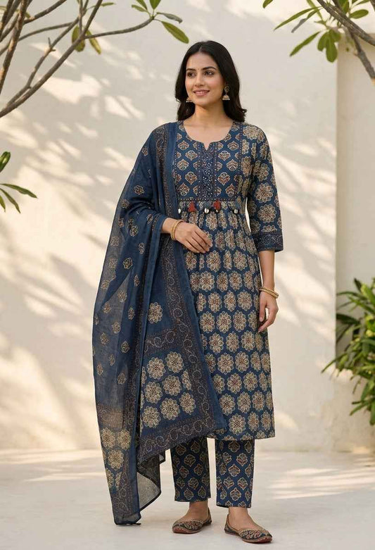 Pure Cotton Dupatta Set