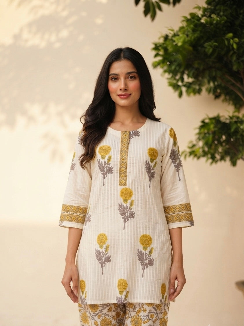 Pure Cotton Printed Farsi Dupatta Set CS0293