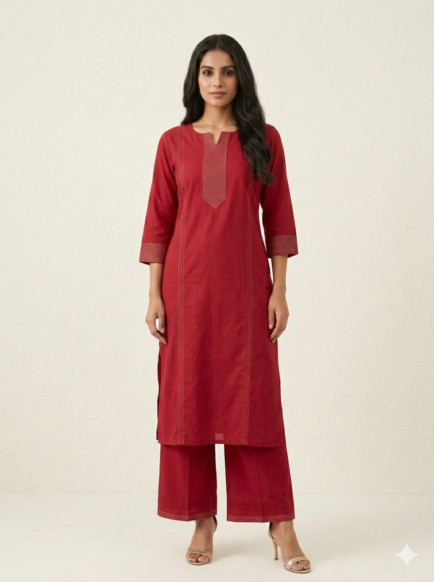 Premium cotton solid Beas with printed Dupatta set