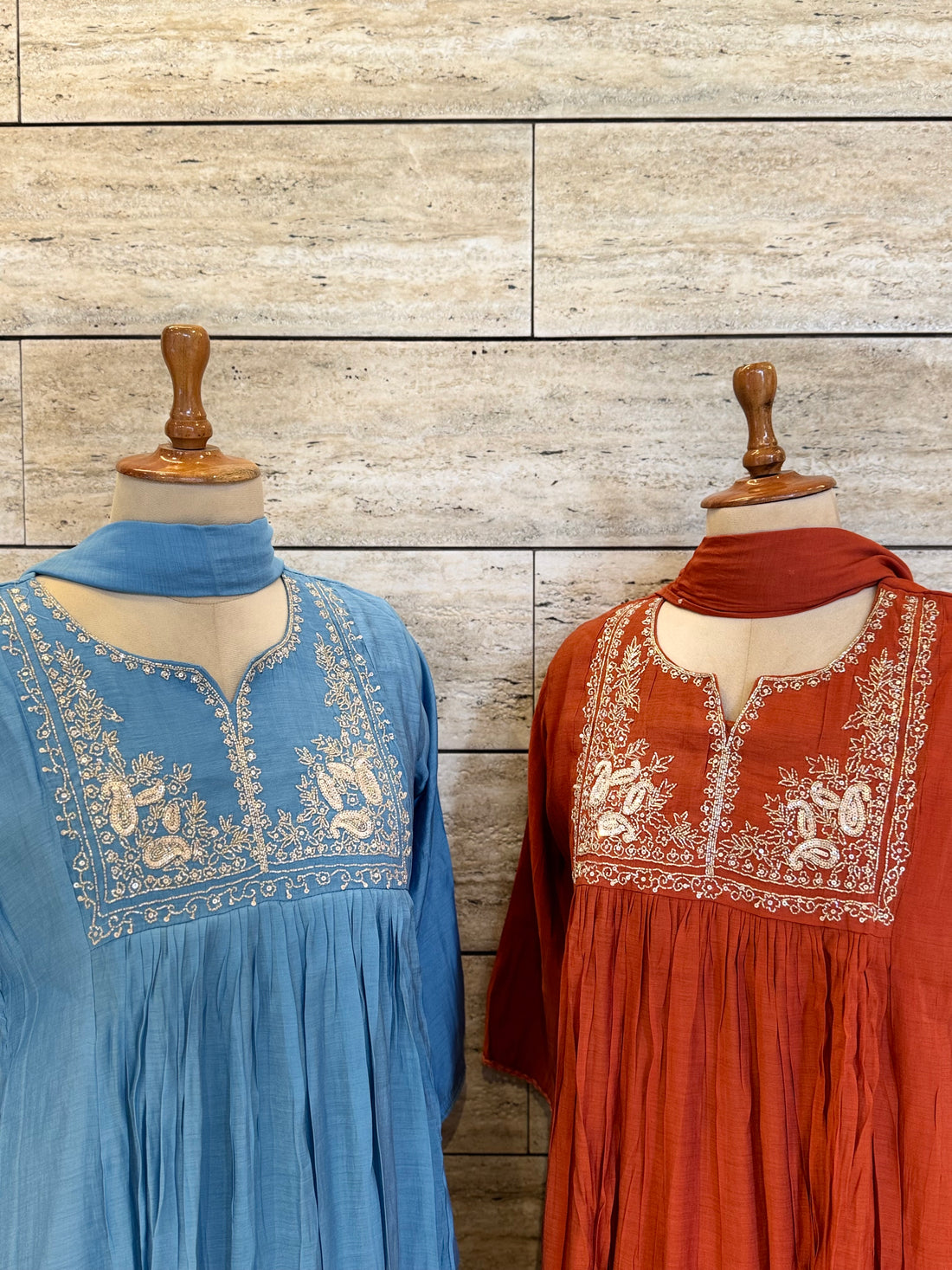 Premium mul chanderi with hand work Dupatta set MLC020