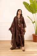 Premium Cotton Short Length Dupatta Set With Embroidery With Plazoo CS0256