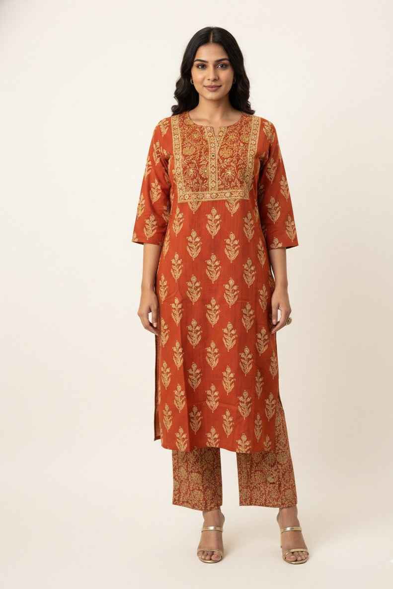 Pure Cotton Three Piece Dupatta Set