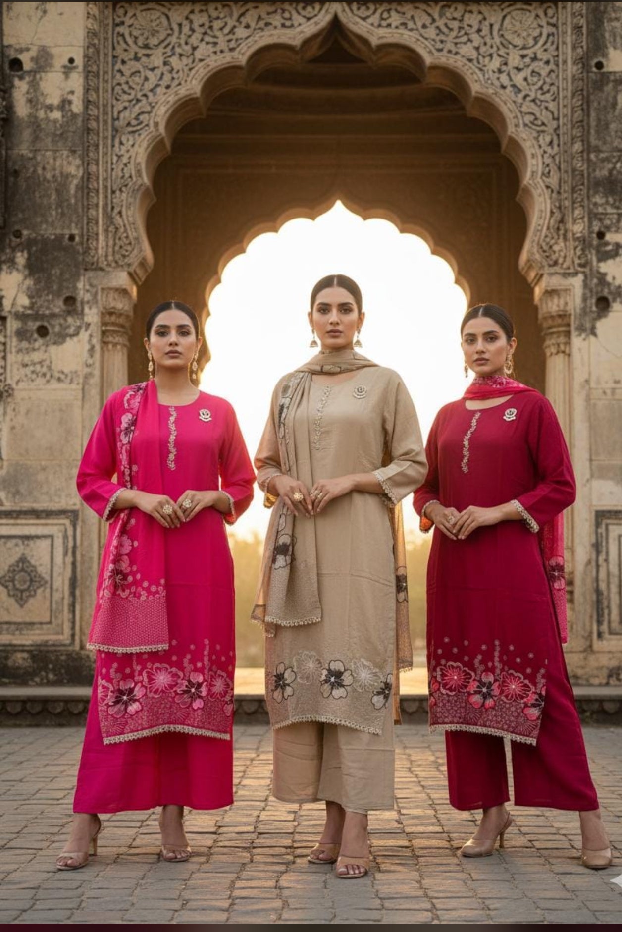 Premium Chanderi Silk Dupatta Set CHS001