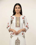 Kota Doria Floral Print Dupatta Set With Inner