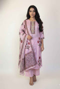 Kota Doria Floral Print Dupatta Set With Inner