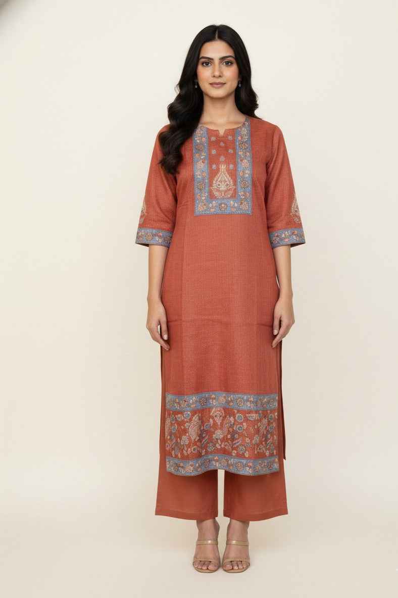 Kota Doria Dupatta Set With Inner KD005