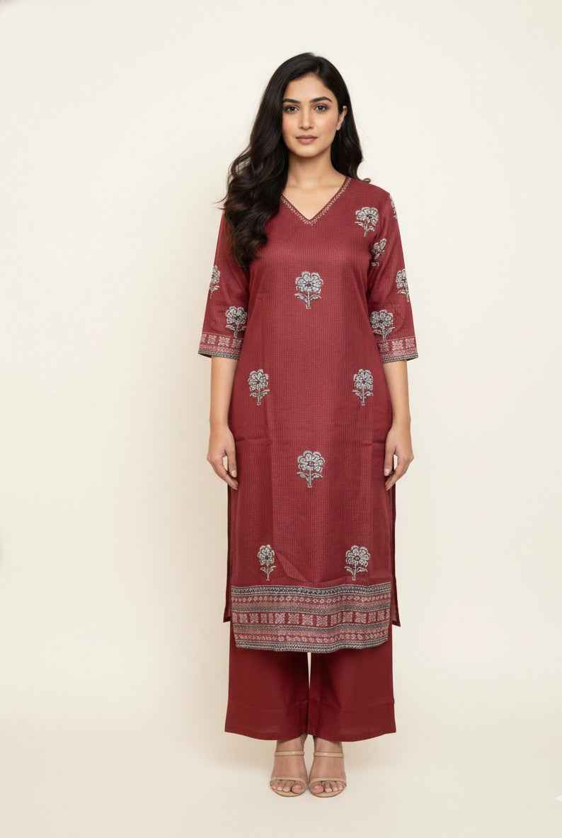 Kota Doria  Dupatta Set With Inner KD006