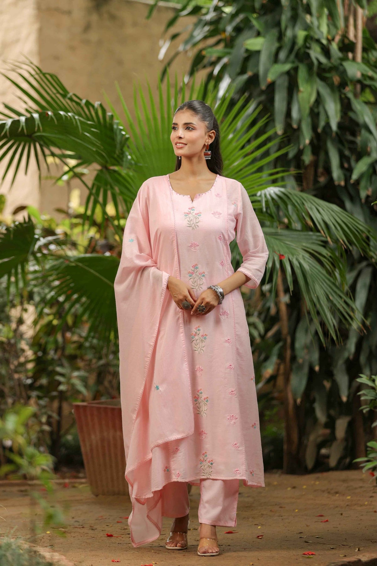 A Line Pure Mul Cotton Dupatta Set With Inner MLC45