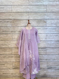 Mul Chanderi Festive Wear Appliqur Work Dupatta Set