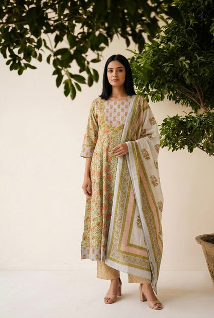 Premium Cotton A Line Anarkali Suits AKS013
