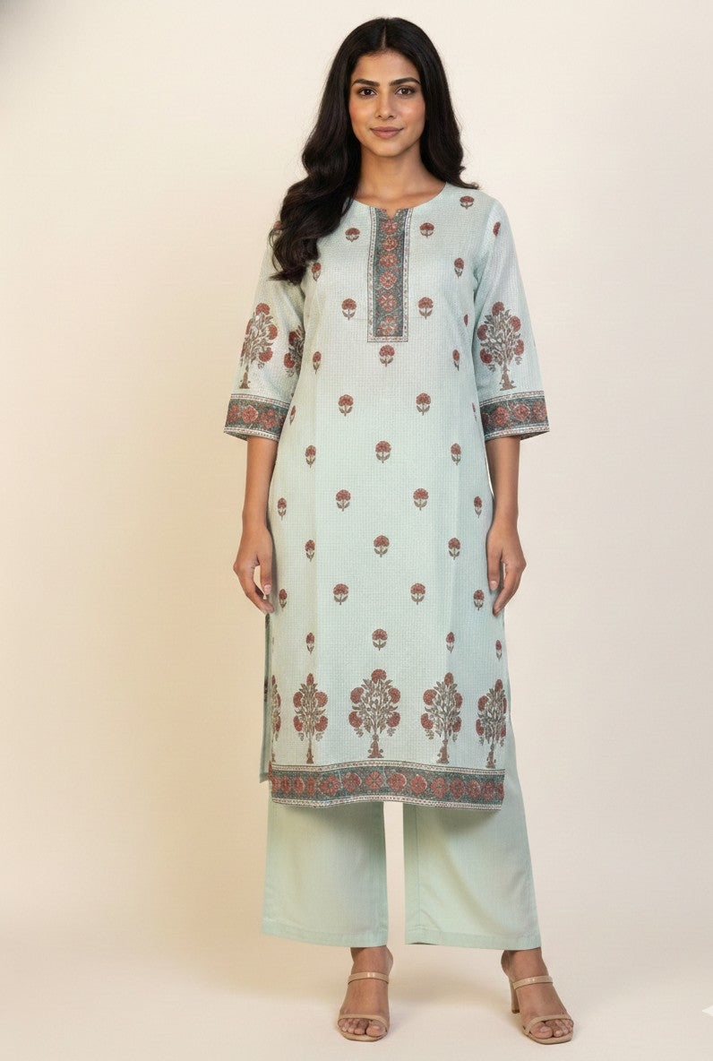 Kota Doria Dupatta Set With Inner  KD009