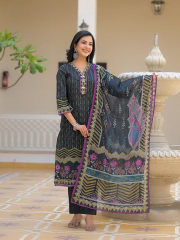 Pure cotton digital print Dupatta set CS095