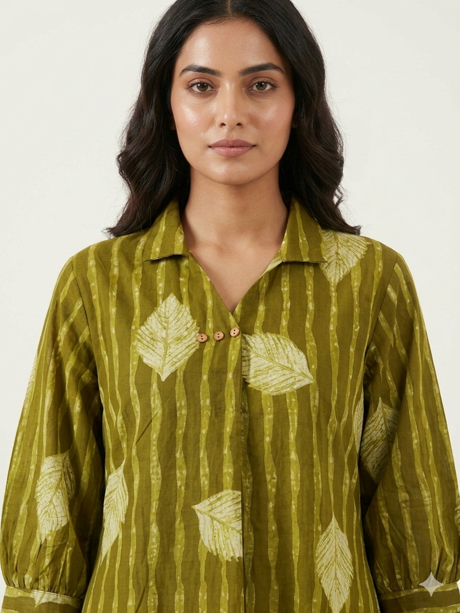 Pure Cotton A Line Two Piece Pant Set  PS0160