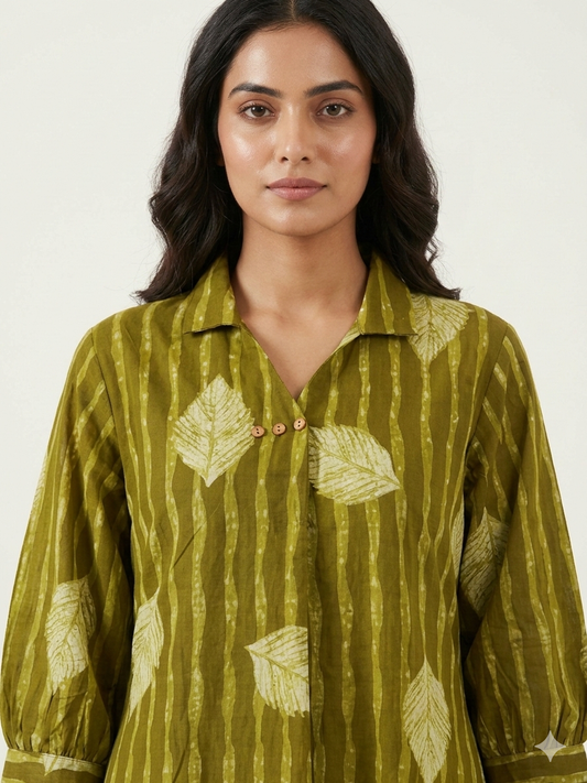 Pure Cotton A Line Two Piece Pant Set  PS0160