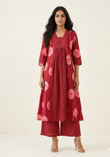 Pure Cotton Two Piece Dupatta Set  PS0159