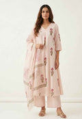 Pure Cotton Flex with Kota doria A Line Three Piece Dupatta Set  CS0246