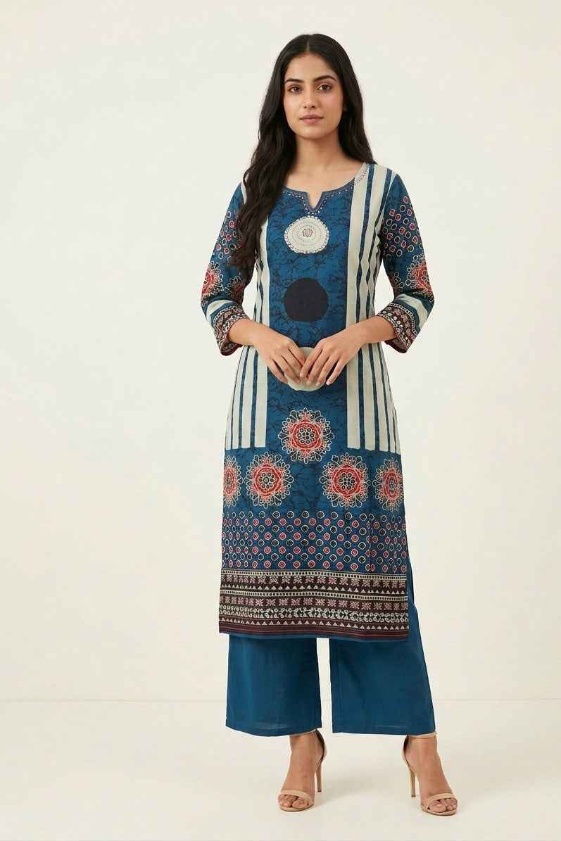 Pure Cotton Three Piece Dupatta Set CS0250