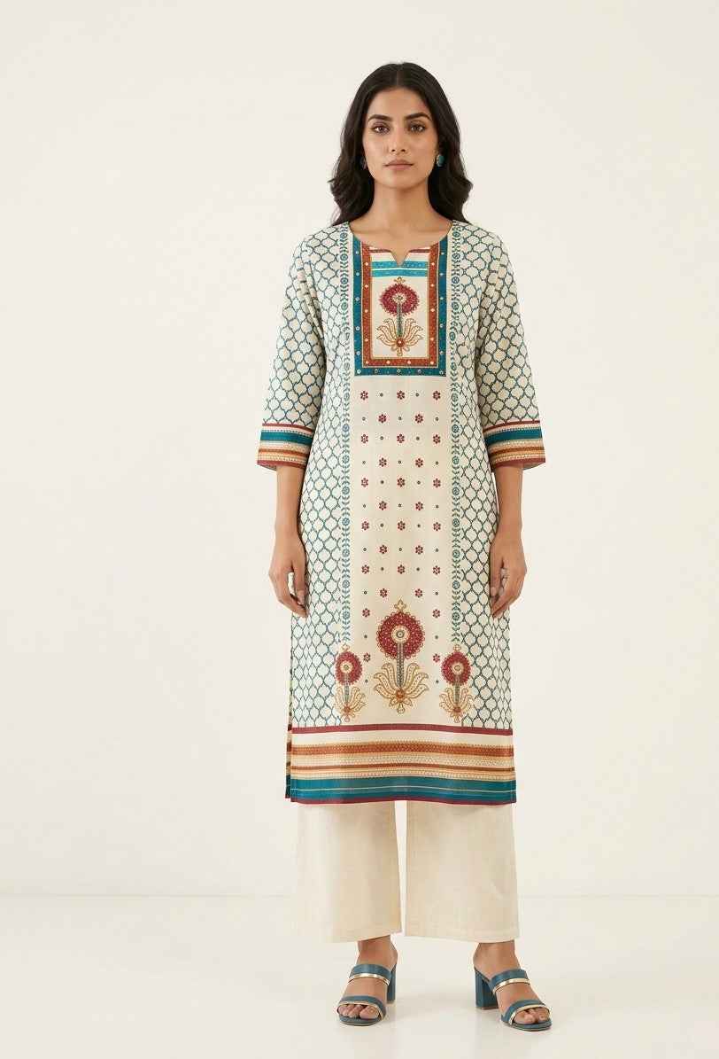 Pure Cotton Three Piece Dupatta Set CS0254