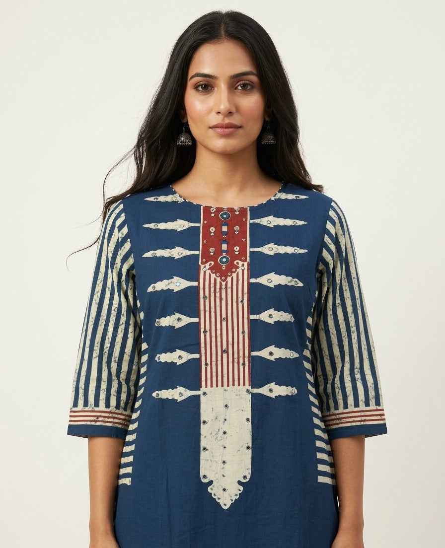 Pure Cotton Three Piece Dupatta Set CS0253