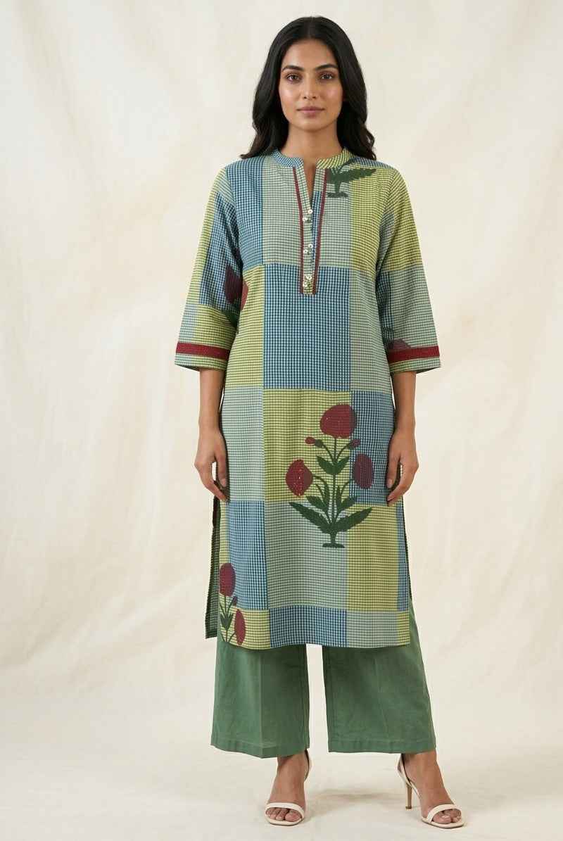 Pure Cotton Three Piece Dupatta Set CS0255