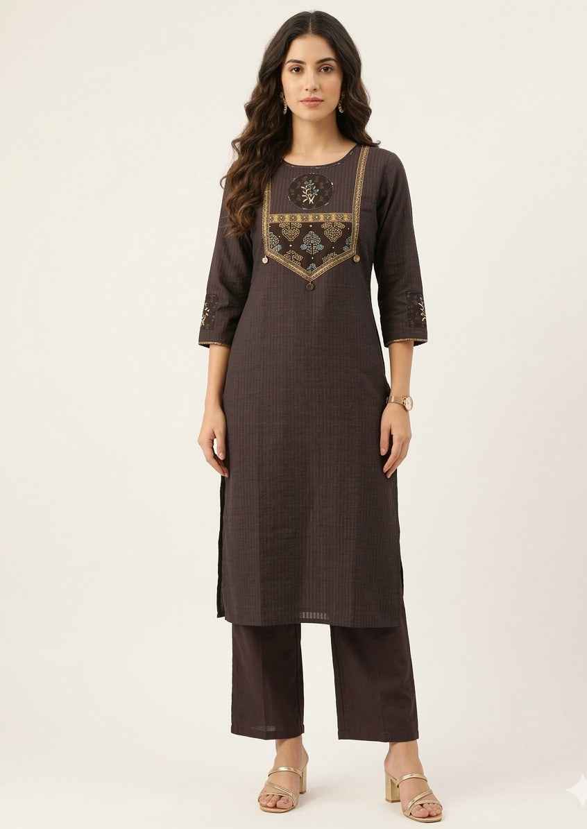 Pure Cotton Three Piece Dupatta Patten CS0256