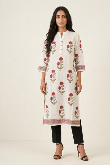 Pure Slub Cotton Straight Fit Only Kurtas OK0105