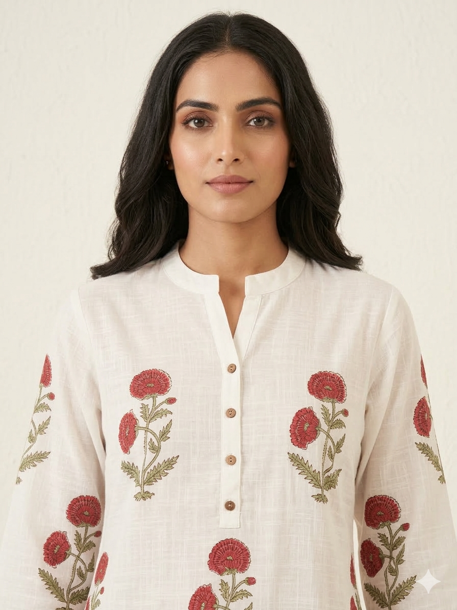 Pure Slub Cotton Straight Fit Only Kurtas OK0105