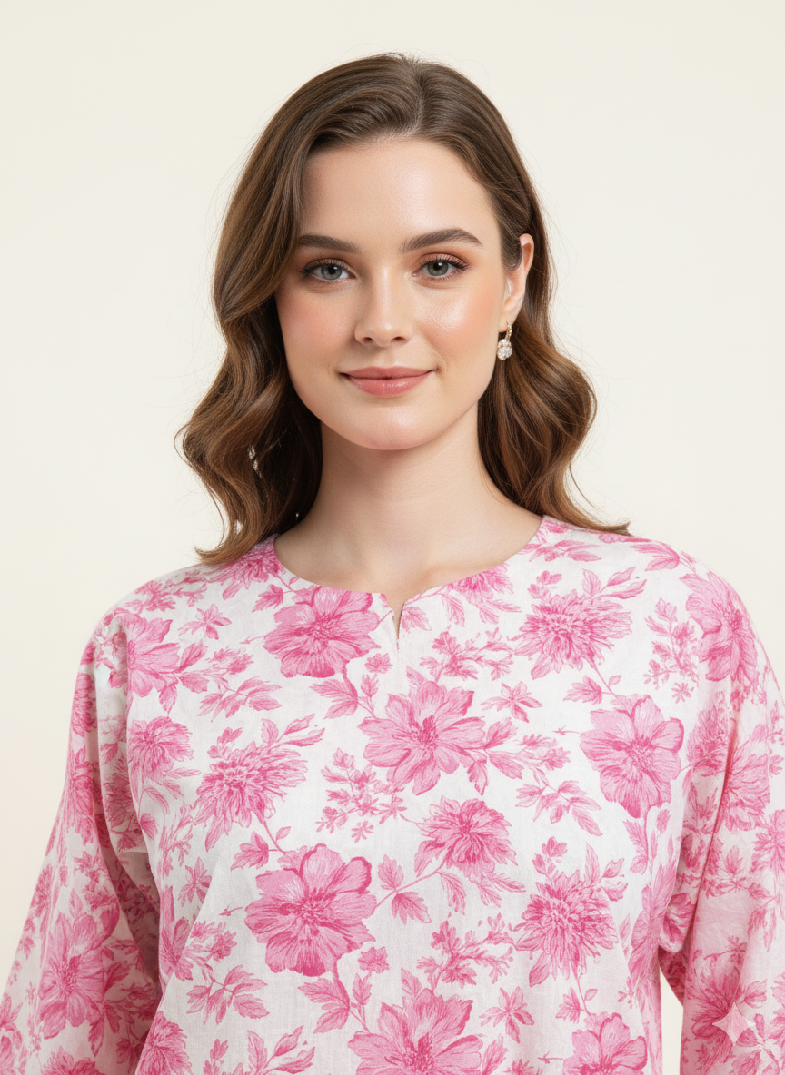 Pure Cotton Floral Print Co Ord Set