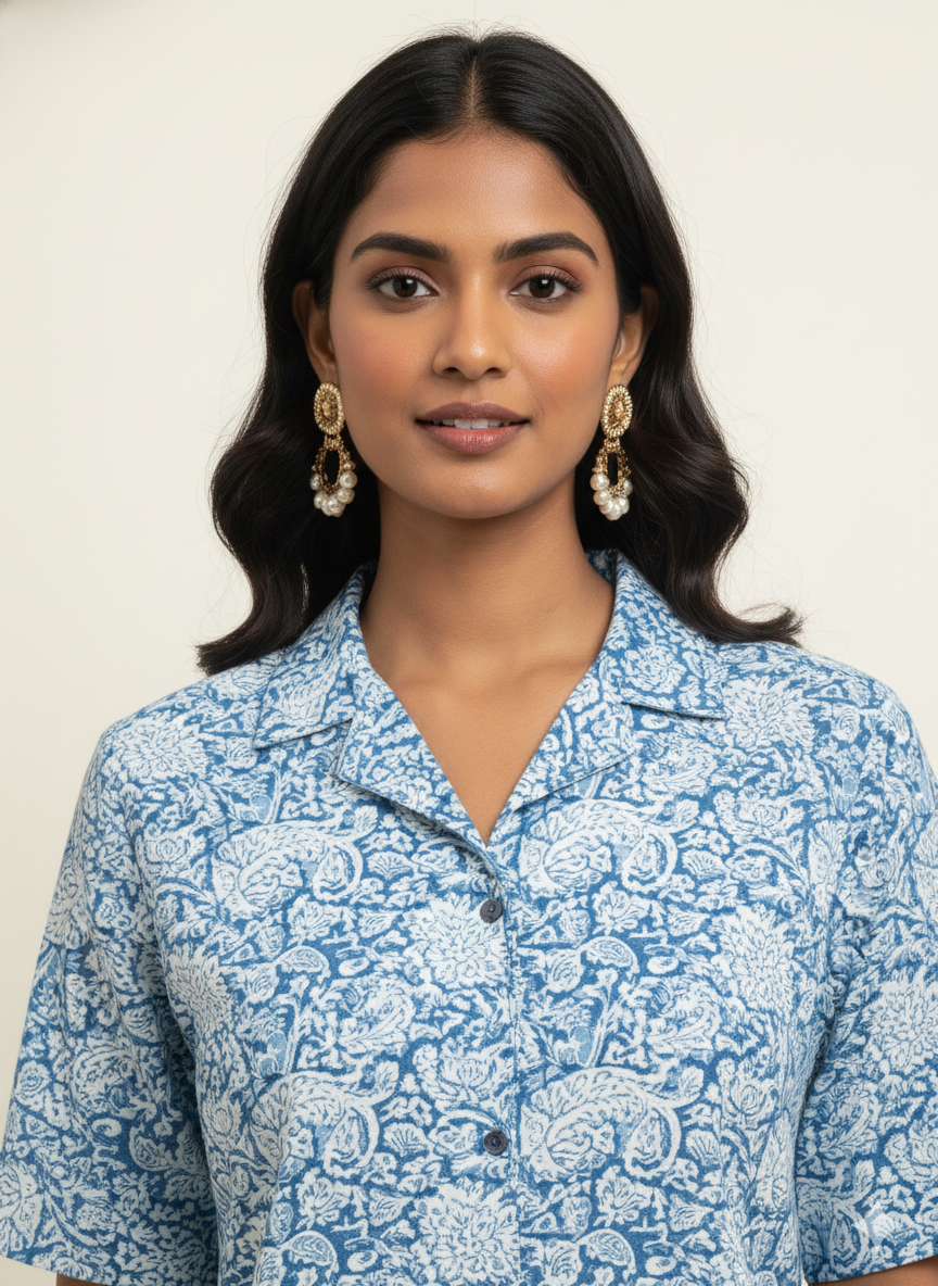 Pure Cotton Floral Print Co Ord Set