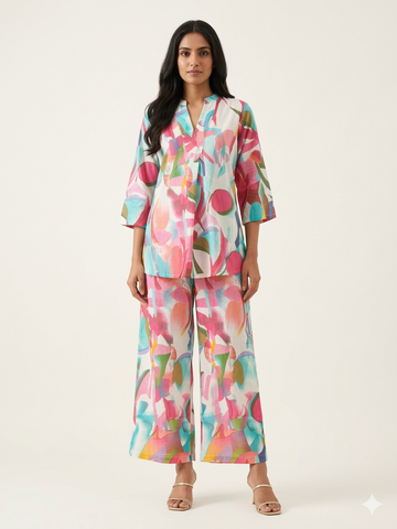 Pure Cotton Two Piece Co Ord Sets  COS0109