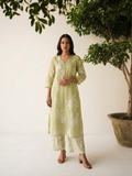 Pure Kota Doria Floral Print Dupatta Set KD017