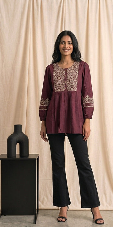 Pure Cotton Printed Short Top Only ST034