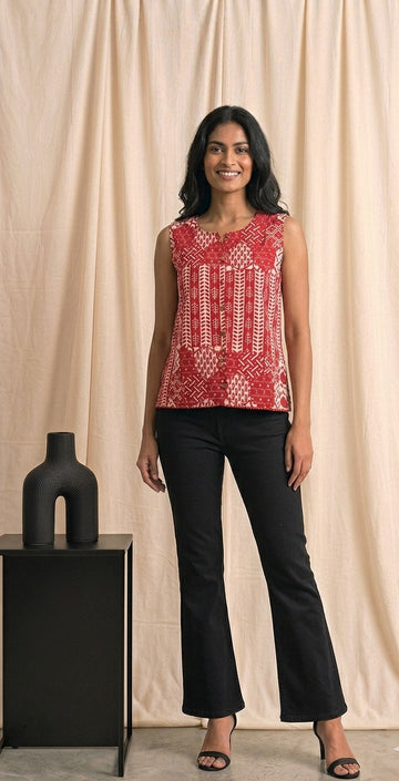 Pure Cotton Printed Short Top Only ST035