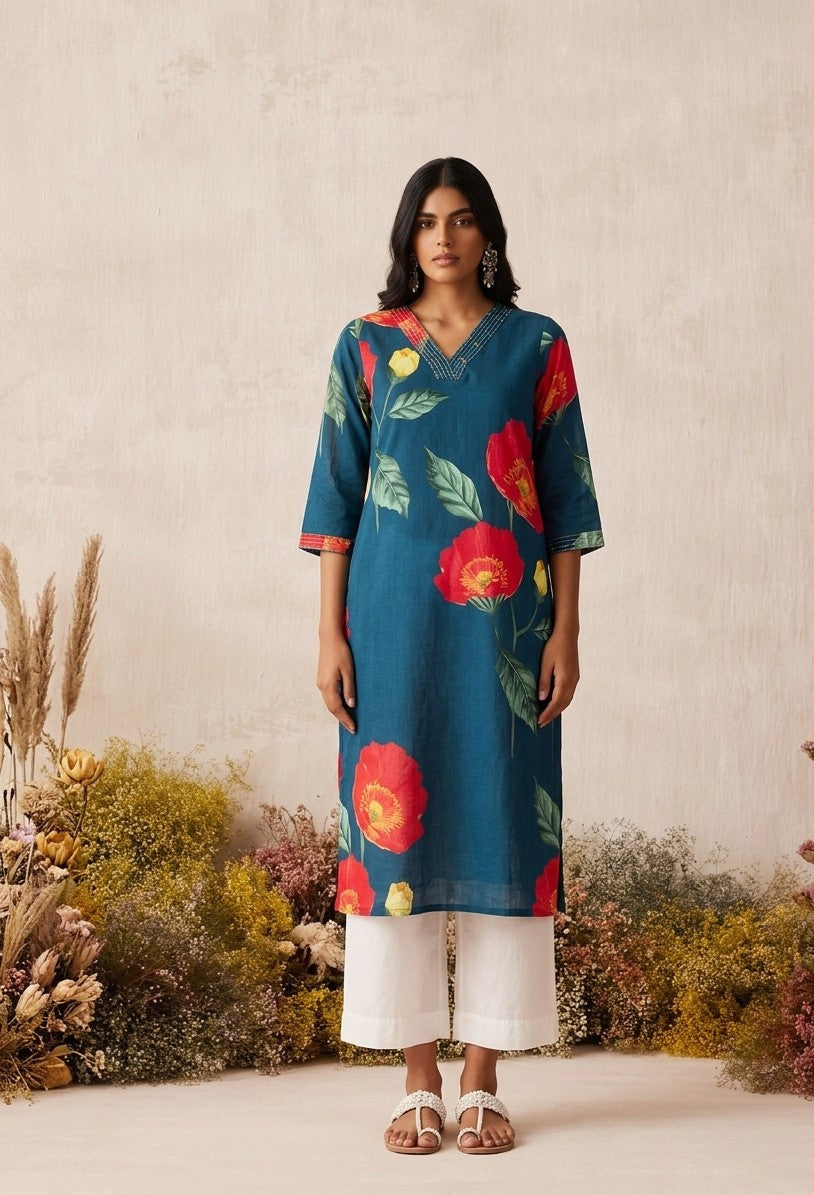 Pure Muslin Only Kurta Straight  LC0119