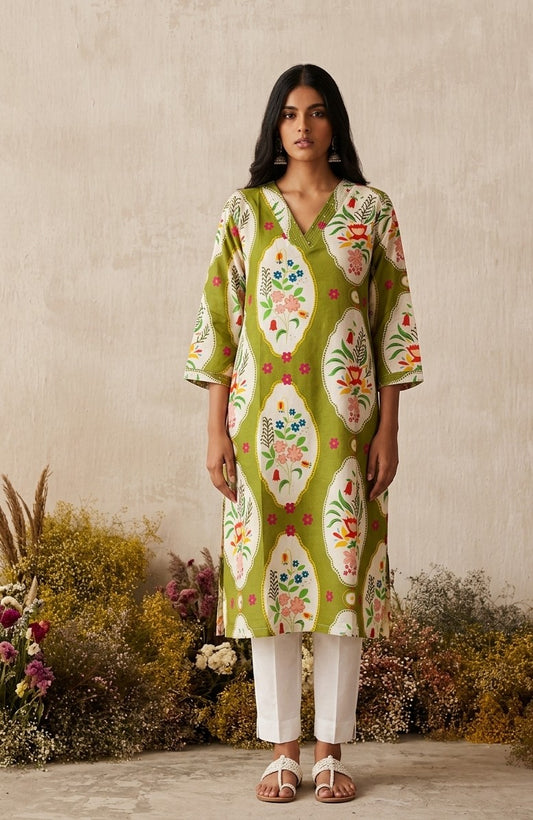 Pure Muslin Only Kurta Straight MOK009