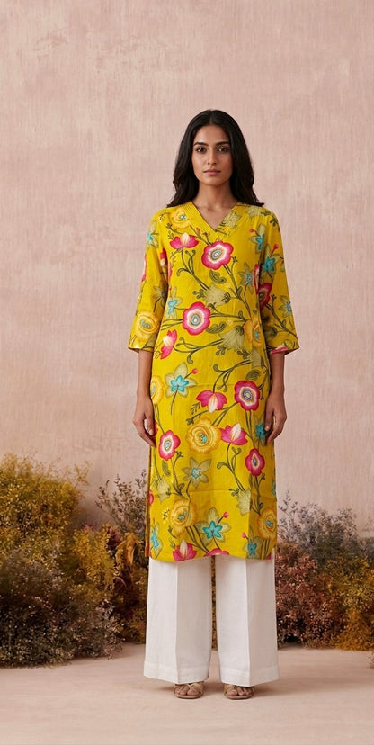 Pure Muslin Only Kurta Straight MOK011