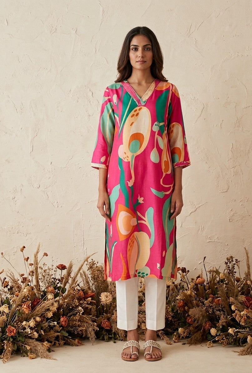 Pure Muslin Only Kurta Straight MOK008