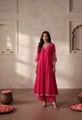 Premium Mul Chanderi Silk A Line Three Piece Dupatta Set FW002