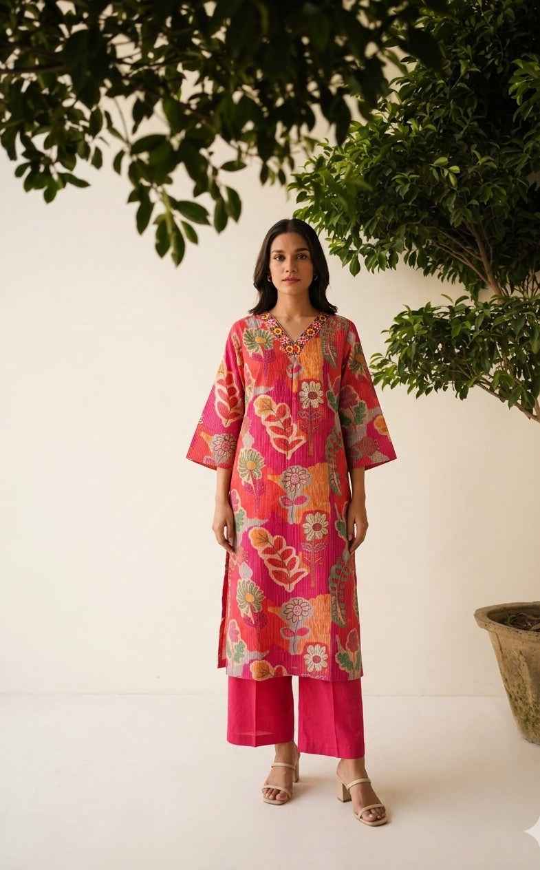 Pure Cotton Two Piece Pant Set PS0166