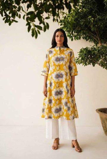Pure Cotton A Line Only Kurtas OK0111