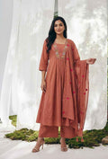 Pure Cotton A Line Dupatta Set CS0306