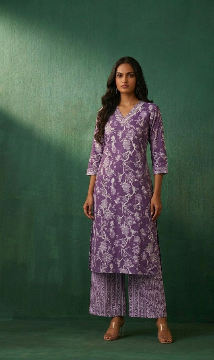 Pure Cotton Three Piece Dupatta Set MSS006