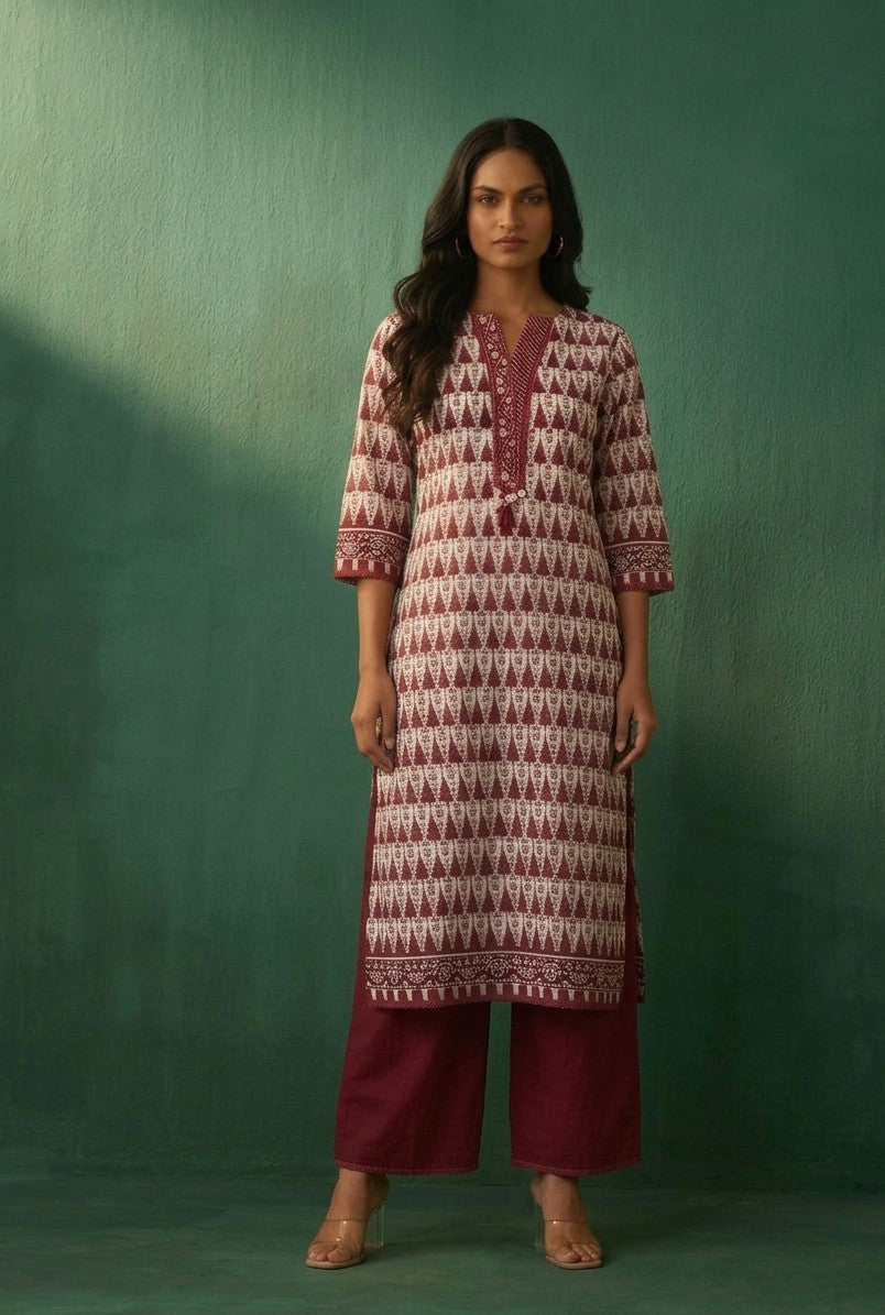 Pure Cotton Three Piece Dupatta Set MSS013